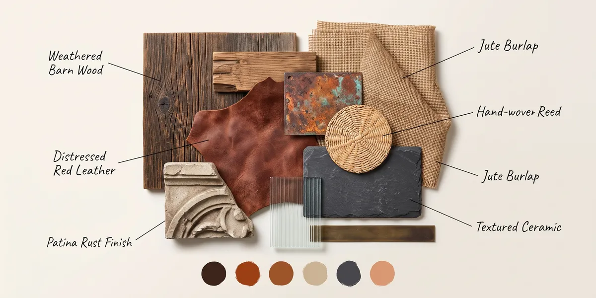 Illustrative color and material board generated for this design