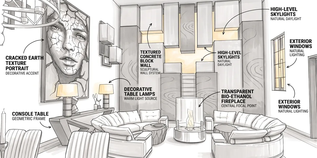 Illustrative lighting sketch generated for this design